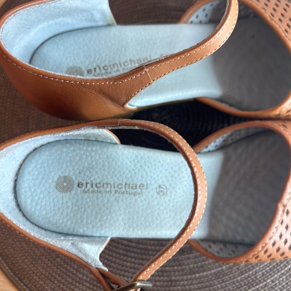 Eric Michael Sadie Mary Jane Block heel Sandals sz37 - Picture 5 of 5